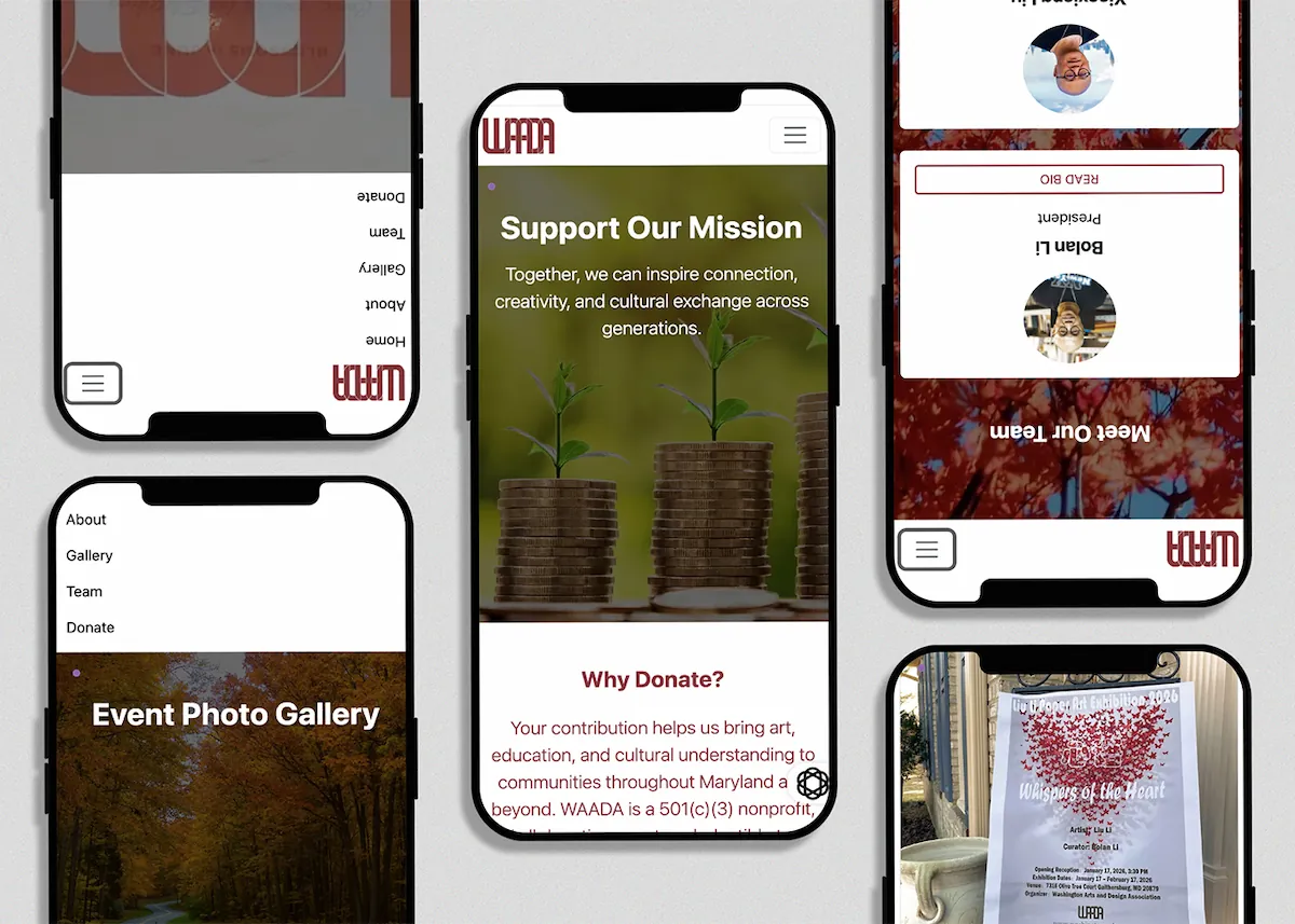 WAADA mobile responsive layout